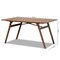 Baxton Studio Saxton Mid-Century Modern Transitional Walnut Brown Finished Wood Dining Table 186-11866-Zoro - alternate 7